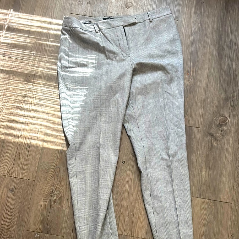 Talbots Black and White Plaid Pants